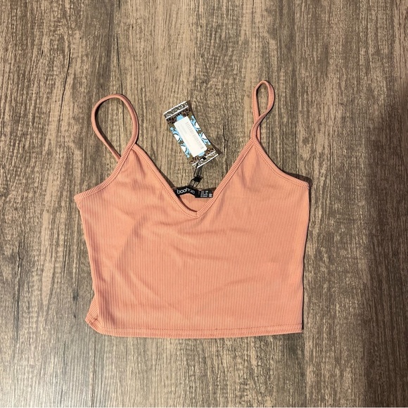 Boohoo Tops - Boohoo Pink Crop Top Tank Womens US 6